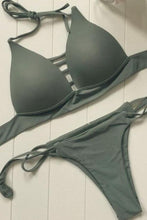 Load image into Gallery viewer, Strappy Halter Brazilian Bikini Swimsuit - Two Piece Set.bi