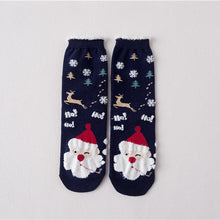 Load image into Gallery viewer, Christmas Cartoon Jacquard Cotton Women&#39;s Socks, 3 Sets