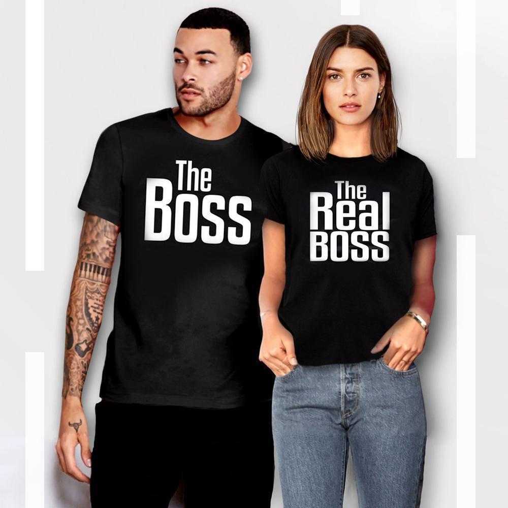 Matching Couple Shirts-The BOSS&The Real BOSS Shirts