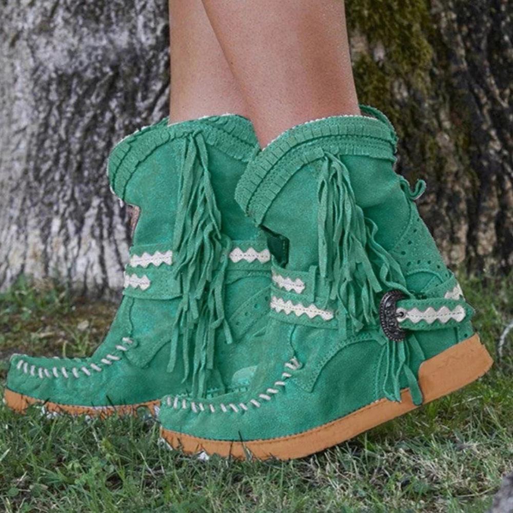 New Women's Tassel Faux Suede Winter Boots