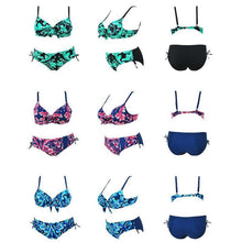 Load image into Gallery viewer, High Waist Printed Bikini Set (Large Size)