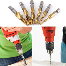 Load image into Gallery viewer, 6 Piece Metric Thread Tap Drill Bits Set