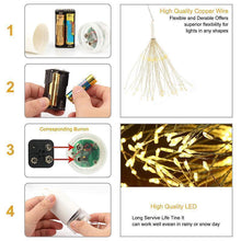 Load image into Gallery viewer, LED Copper Wire Firework Lights, 120 brilliant LED lamp beads