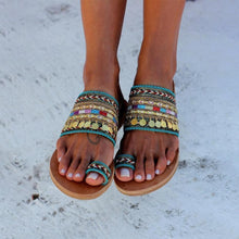 Load image into Gallery viewer, Ethnic boho style toe ring sandals