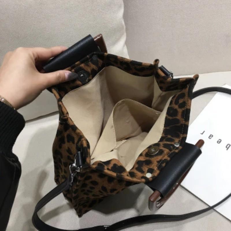 Women Leopard Luxury Handbags Designer With Handle Shoulder Bag