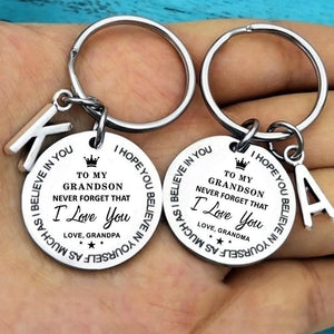 To My Granddaughter/Grandson Keychain