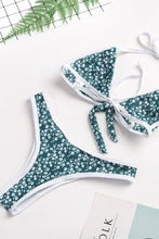 Load image into Gallery viewer, New Knotted Front High Cut Triangle Thong Bikini Swimsuit.MC