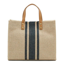 Load image into Gallery viewer, Women Straw New Color Matching Weaving Big Handbag